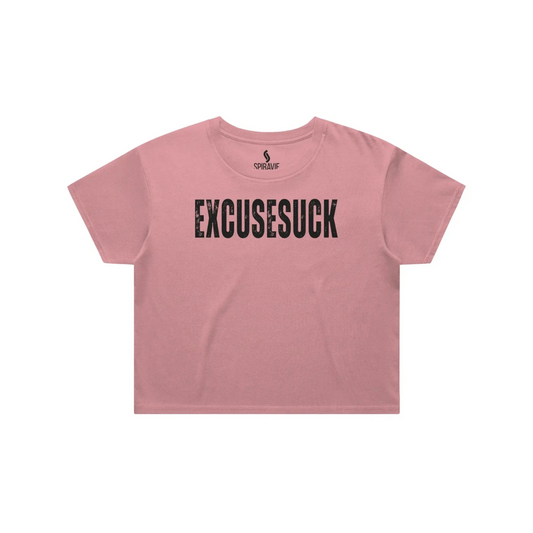 EXCUSESUCK Women’s Active Cropped Tee
