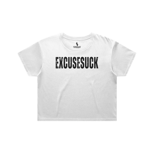 EXCUSESUCK Women’s Active Cropped Tee