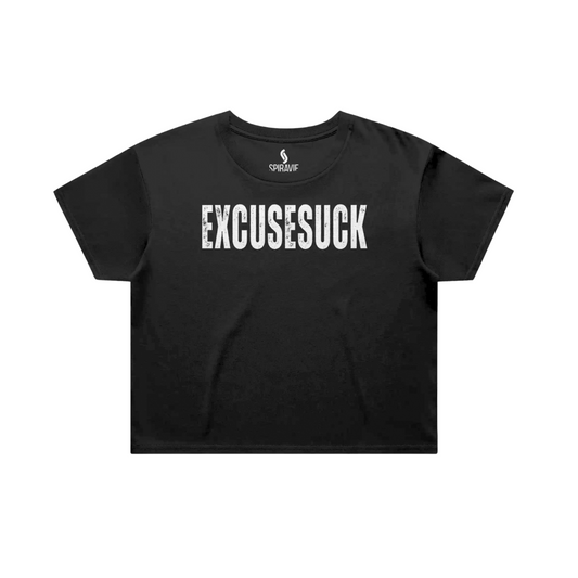 EXCUSESUCK Women’s Active Cropped Tee